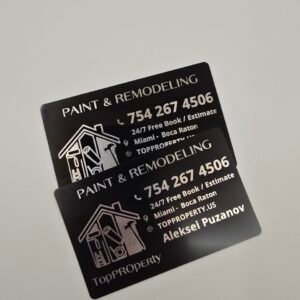 3D Printing Service — Business Card — Decorative Item — Metal — Laser Engraving — Miami, Florida