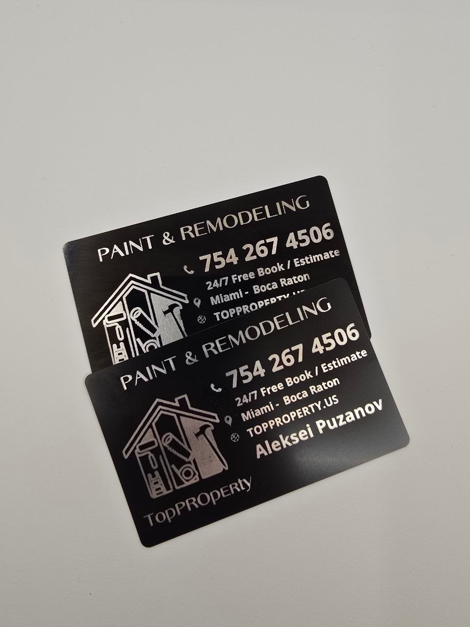 3D Printing Service — Business Card — Decorative Item — Metal — Laser Engraving — Miami, Florida