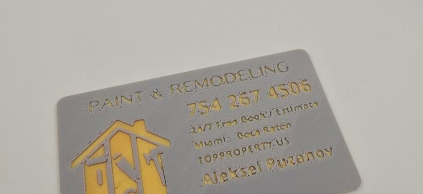 3D Printing Service — Business Card — Custom Product — PLA — FDM — Miami, Florida