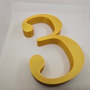 3D Printing Service — Number '3' — Decorative item — PLA or ABS — FDM — Miami, Florida