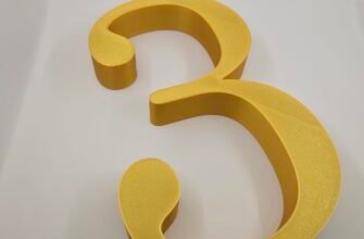 3D Printing Service — Number '3' — Decorative item — PLA or ABS — FDM — Miami, Florida