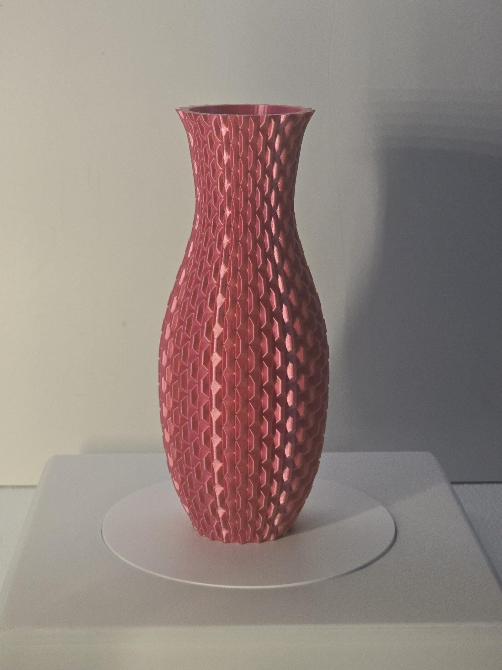 Terracotta Woven Scale Vase - 3D Printed Modern Boho Dried Flower Decor