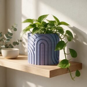 Periwinkle Arch Planter - 3D Printed Dune Line Indoor Plant Pot