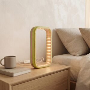 3D Printed Loop Table Lamp - Warm Ambient Bedside Light Modern Minimalist