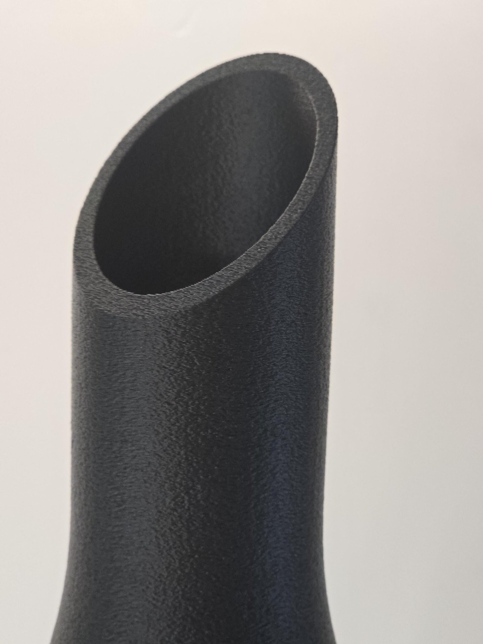 Textured Black Vase - 3D Printed Organic Modern Sculptural Home Decor