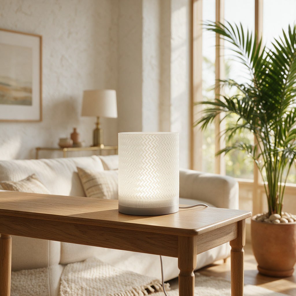 custom 3D printed lamp — cylindrical light, Table Lamp, Lamp (photo 2)