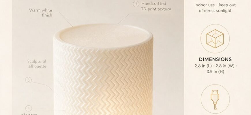 3D Printing Service — cylindrical light — decorative item — PLA — FDM — Miami, Florida