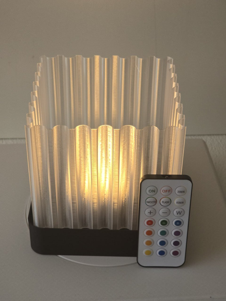 custom 3D printed lamp Miami — Lamp, lampshade with remote control, lamp, table lamp, Light fixture (photo 2)