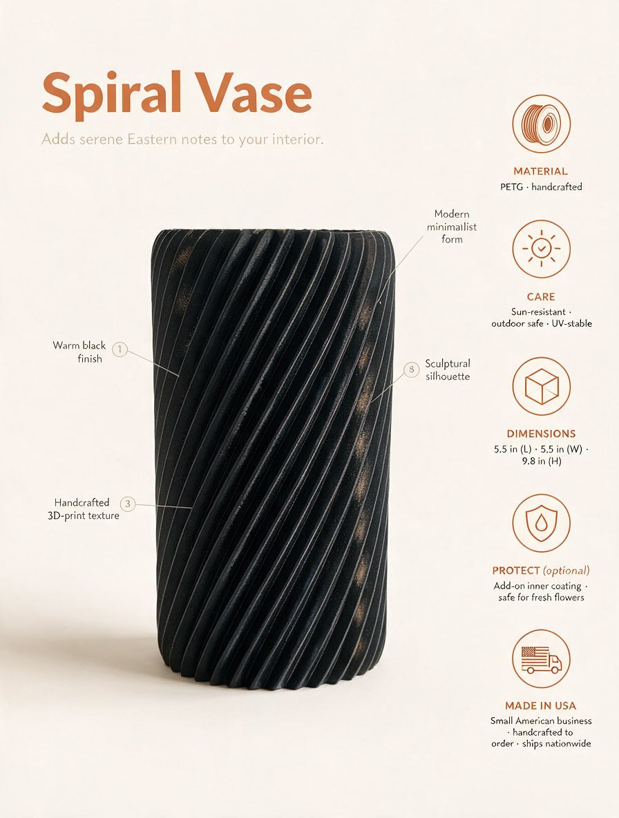 custom 3D printed vase Miami — Vase, Cylindrical object, Vase or decorative container, cylinder, Lamp