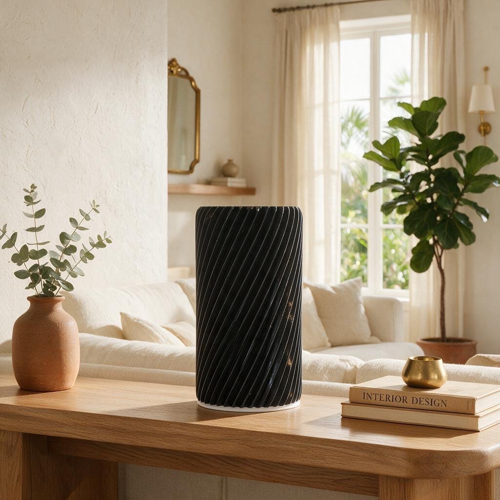 custom 3D printed vase Miami — Vase, Cylindrical object, Vase or decorative container, cylinder, Lamp (photo 2)