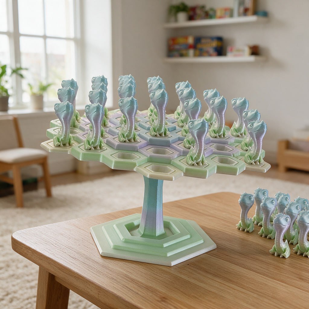 custom 3D printed board game sets Miami — Decorative item, Custom Board Game Set, Decorative Game Set, Dragon Balance Game, Figurine, Decorative, Decorative Stand (photo 3)