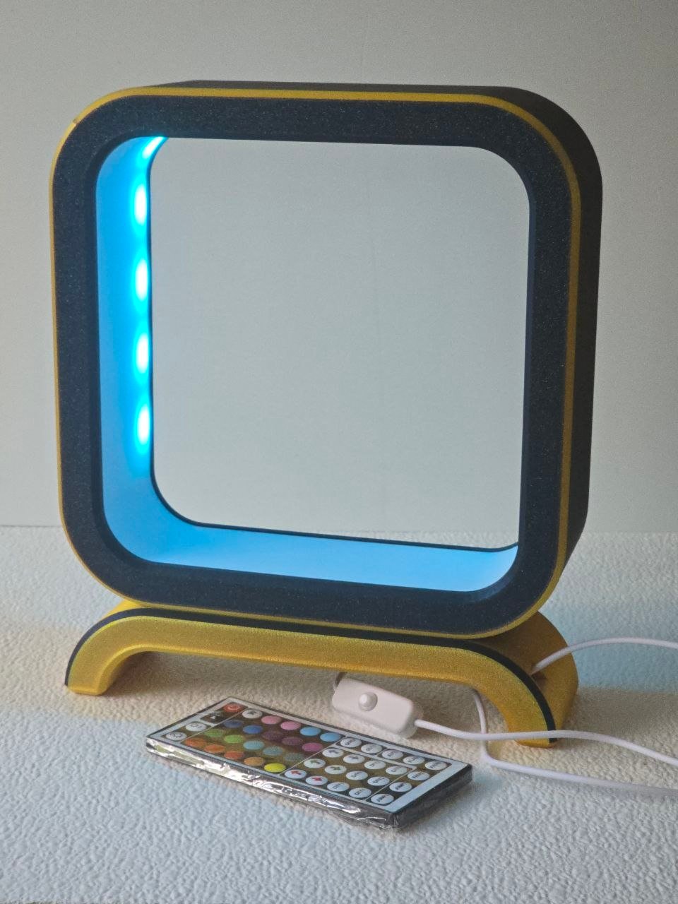 custom 3D printed LED table lamp Miami — Table Lamp, LED Light Frame, table lamp (photo 2)